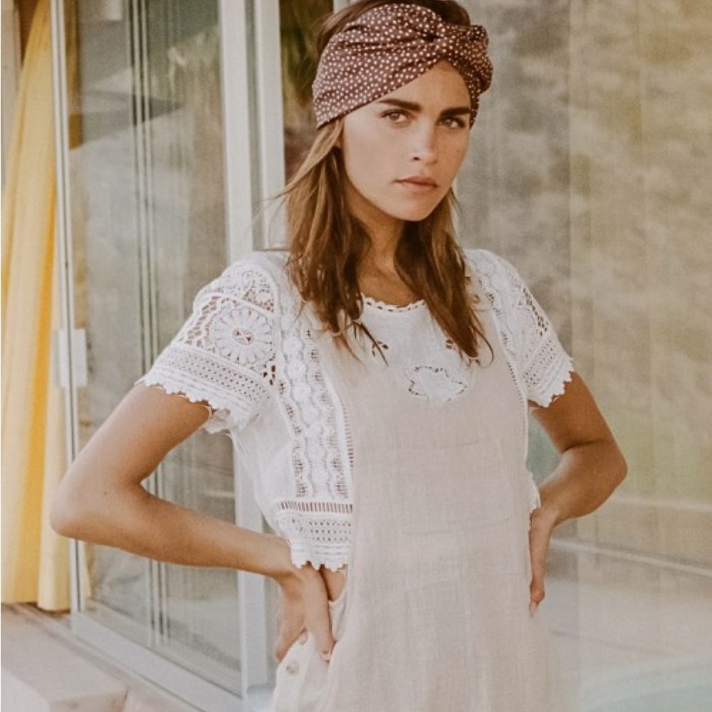 Spell and the Gypsy collective design Abigail lace crop crochet top blouse shirt - Picture 6 of 17